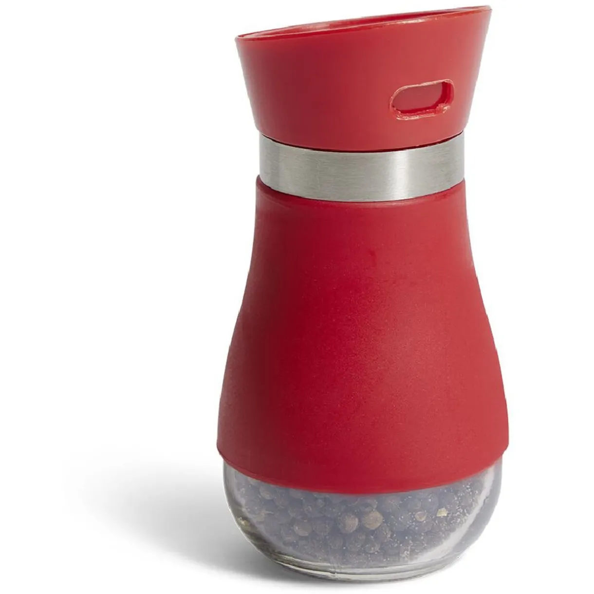 Salière et poivrière 130ml verre et plastique rouge^Gifi Hot