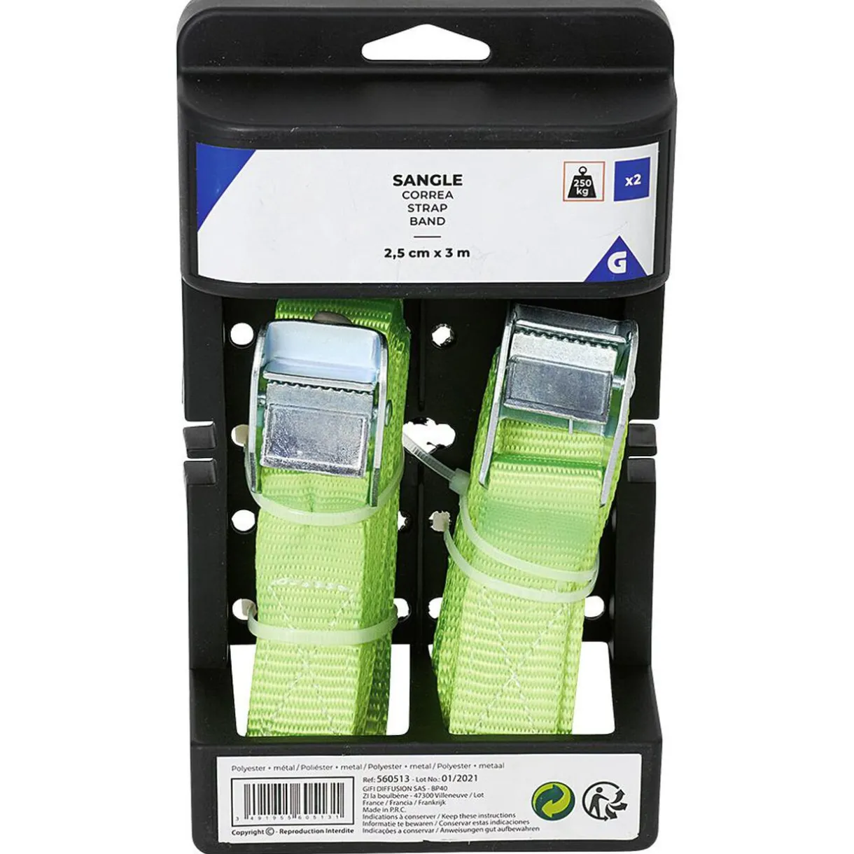 Best Gifi Sangle de serrage L3,5 m x2