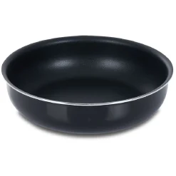 Sauteuse aluminium noir avec couvercle verre et poignée amovible Ø24cm^Gifi Best