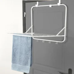 Entretien Du Linge|Gifi Séchoir de porte 51x41xH51cm fer blanc