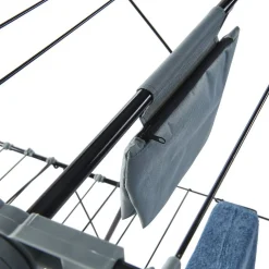 Entretien Du Linge|Gifi Séchoir horizontal 2 niveaux avec pochette 32 m gris et noir
