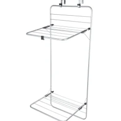 Entretien Du Linge|Gifi Séchoir porte 2 niveaux gris et noir