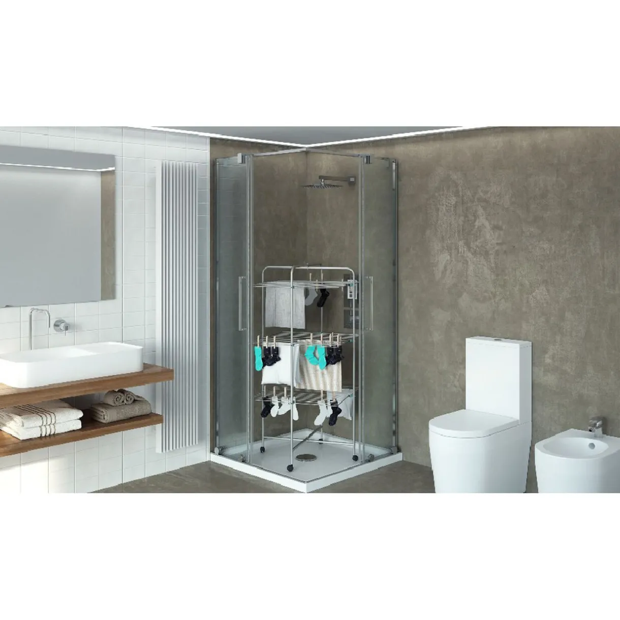 Entretien Du Linge|Gifi Séchoir tour sur roulettes 30 m d'étendage