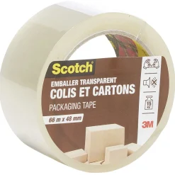 New Gifi Scoth Adhésif transparent pour carton et emballage 66m x 48 mm