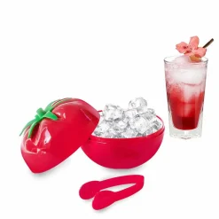 Seau à glacons forme tomate rouge avec pince^Gifi Hot