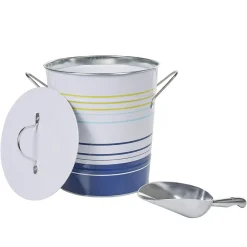 Seau à glaçons blanc rayure bleu jaune^Gifi New