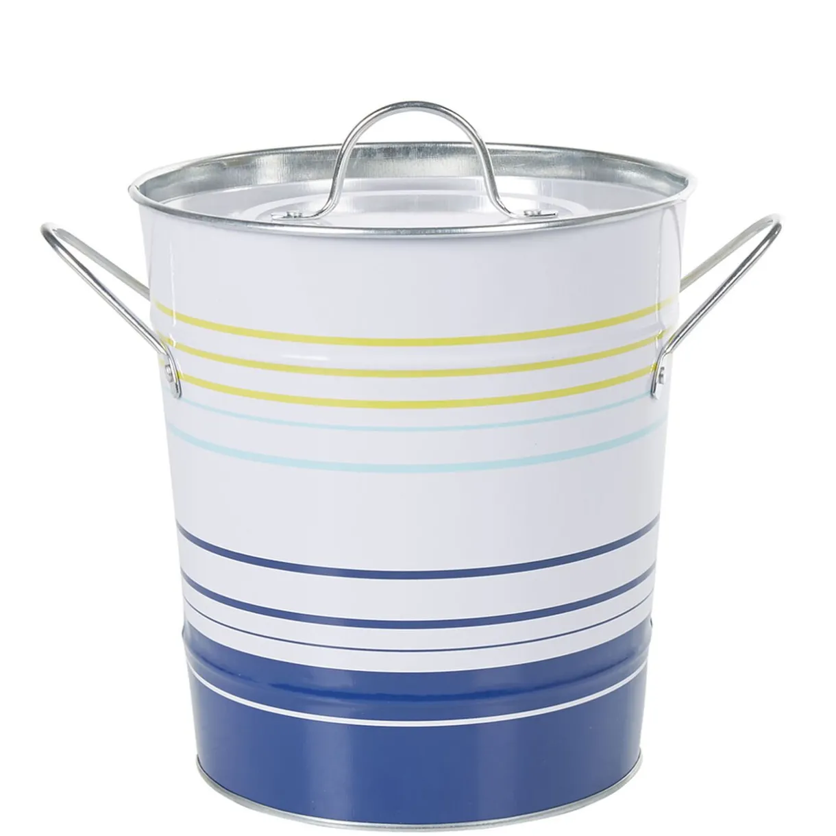 Seau à glaçons blanc rayure bleu jaune^Gifi New