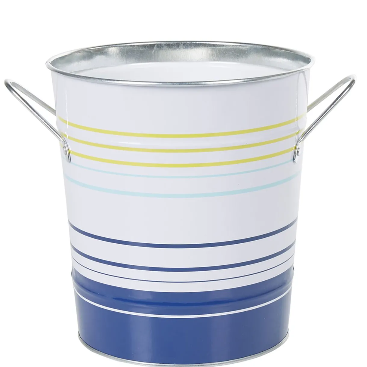 Seau à glaçons blanc rayure bleu jaune^Gifi New