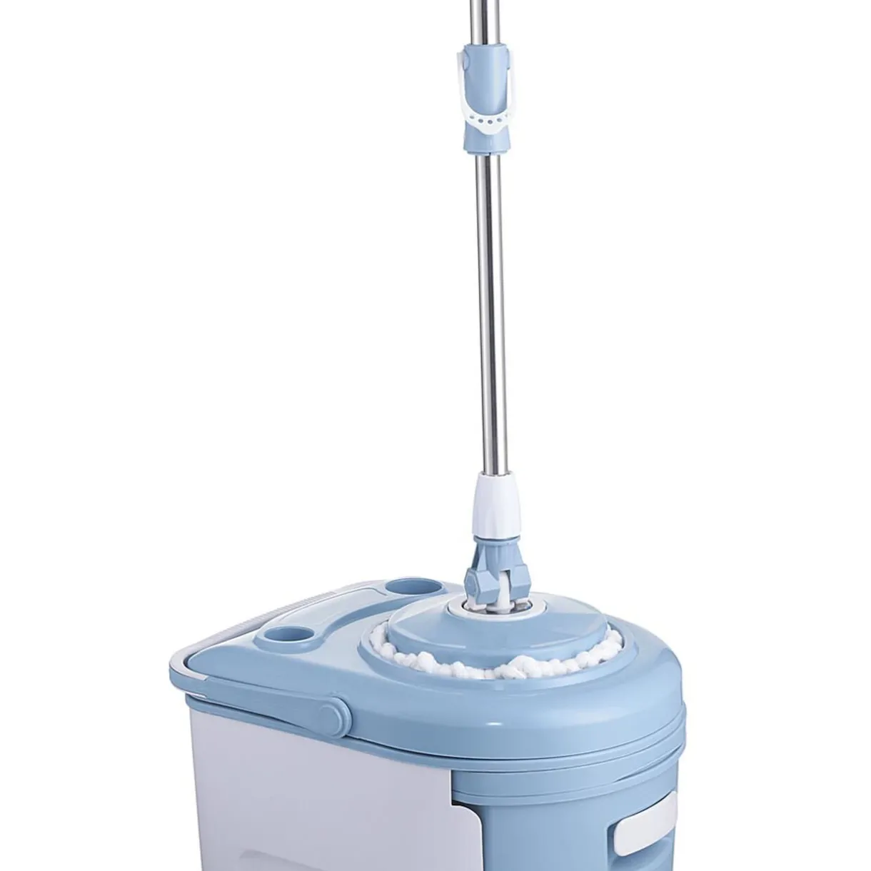 Nettoyage Et Entretien|Gifi Seau essoreur rétractable avec balai bleu gris et blanc