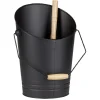 Rangement|Gifi Seau et pelle à cendres acier et bois noir