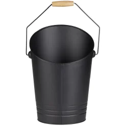 Rangement|Gifi Seau et pelle à cendres acier et bois noir