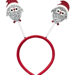 Clearance Gifi Serre tête Noël design pingouin rouge et argenté