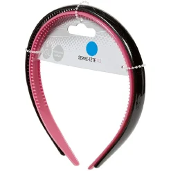 Best Gifi Serre tête plastique x2 noir et rose
