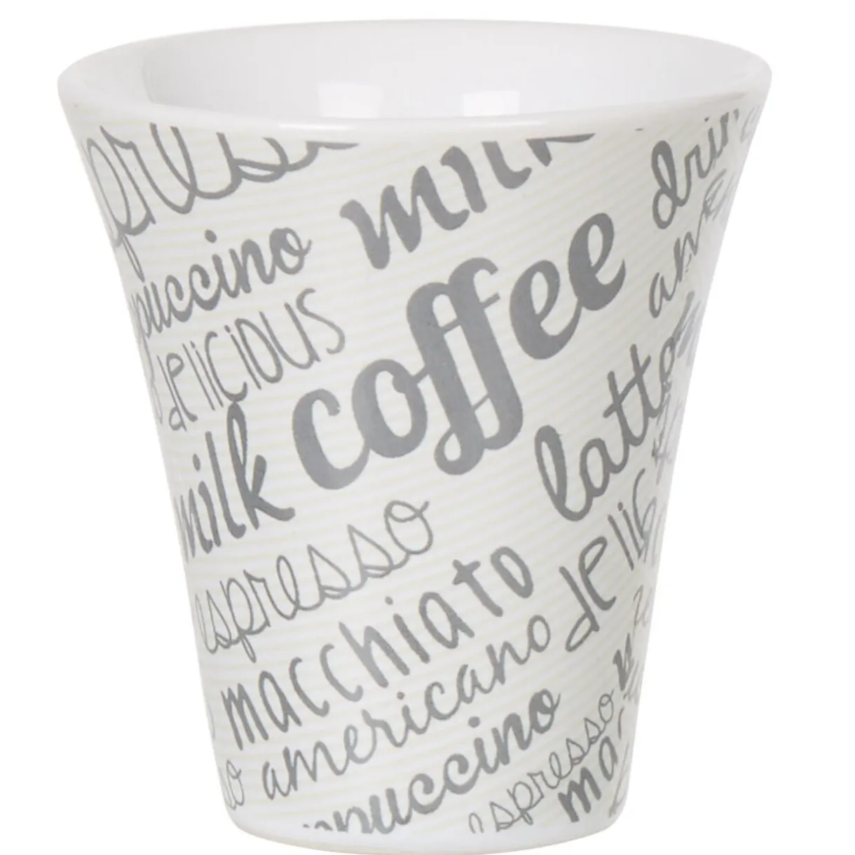 Service à café faïence ardoise gris blanc 6 personnes^Gifi