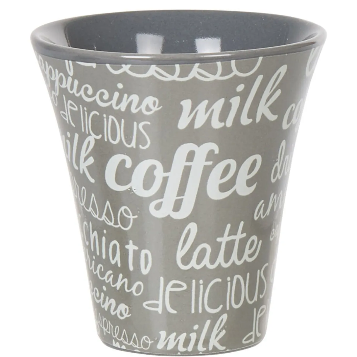 Service à café faïence ardoise gris blanc 6 personnes^Gifi