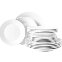 Service à vaisselle blanc rond 18 pièces^Gifi Best