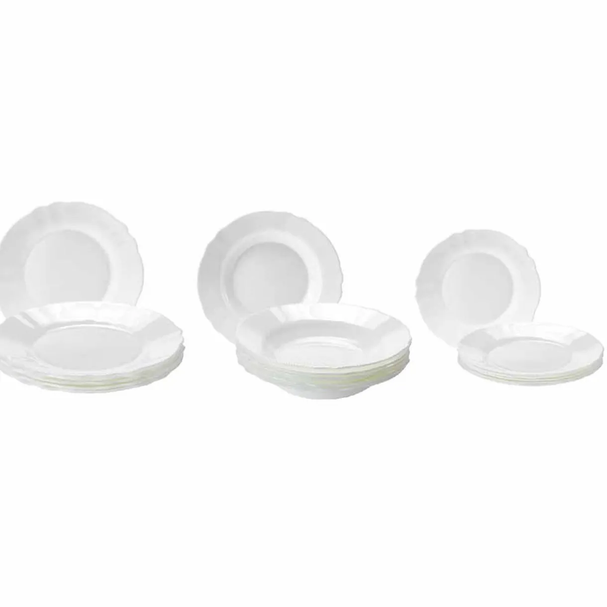 Service à vaisselle Louis XV Arcopal blanc 18 pièces^Gifi