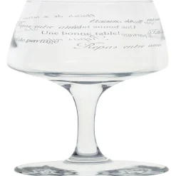 Service à verre transparent avec inscriptions phrases x12^Gifi New