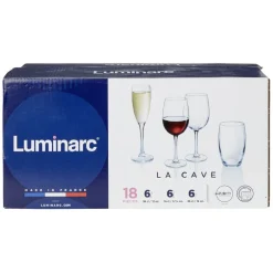 Service à verre transparent 18 pièces^Gifi Best