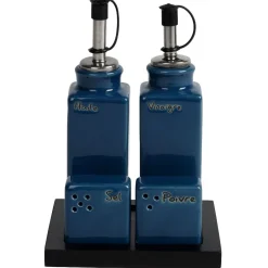 Service condiment en céramique + support^Gifi Clearance