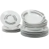 Service de table assiettes motif lignes^Gifi Outlet