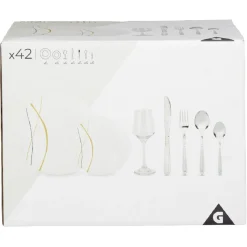 Service de table motif doré argenté pour 6 personnes^Gifi Sale