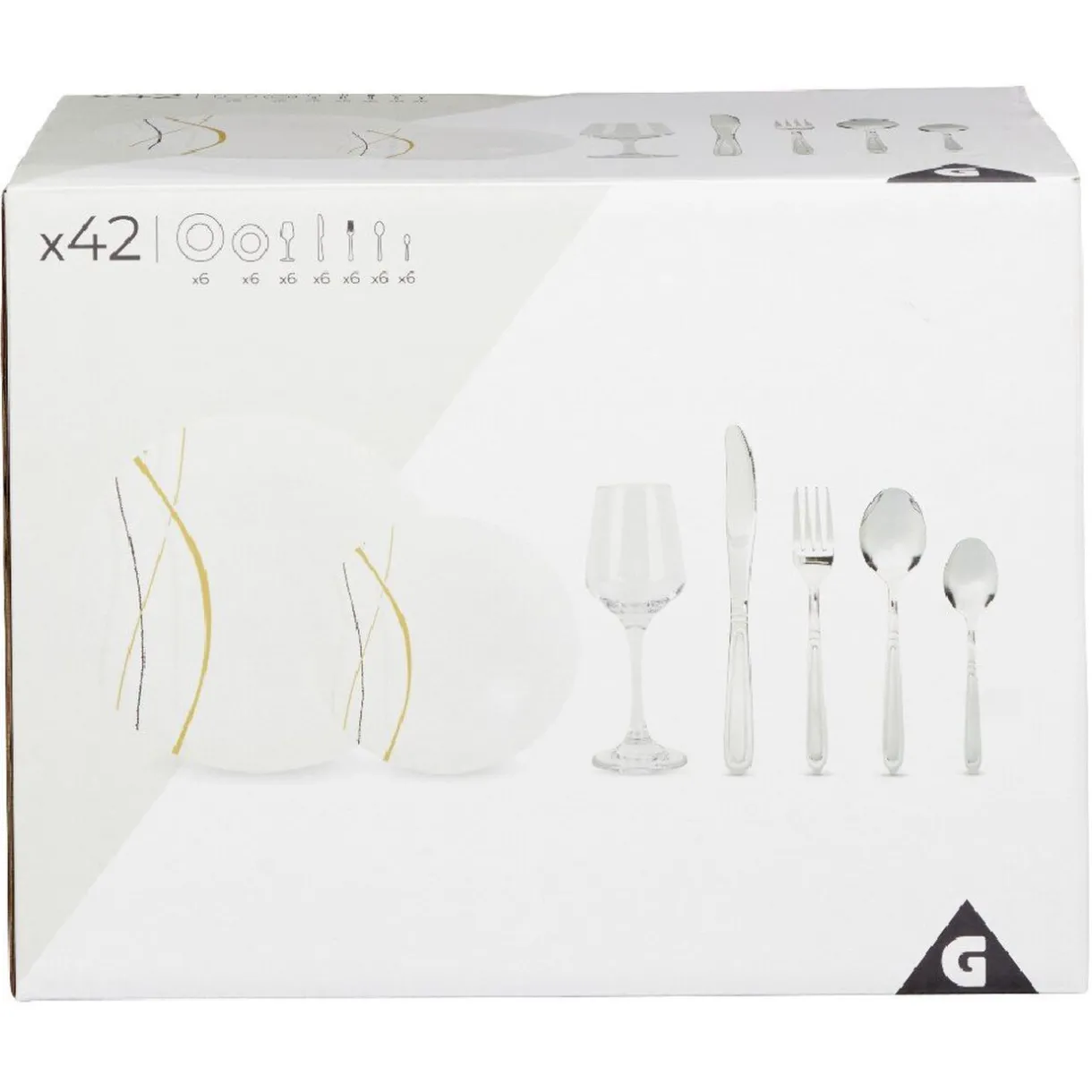 Service de table motif doré argenté pour 6 personnes^Gifi Sale