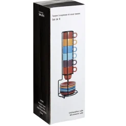 Nettoyage Et Entretien|Gifi Service tasse à café et soucoupe avec support x6