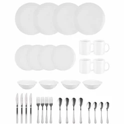 Service vaisselle blanc complet 32 pièces^Gifi Clearance