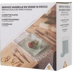 Service vaisselle carré 18 pièces^Gifi Clearance