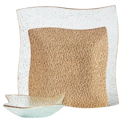 Service vaisselle doré transparent 18 pièces^Gifi Online