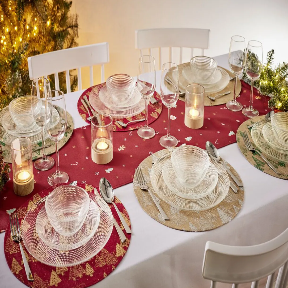 Service vaisselle en verre transparent^Gifi Clearance