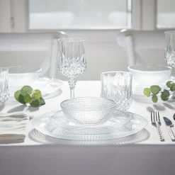 Service vaisselle en verre transparent^Gifi Clearance