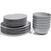 Service vaisselle gris 18pcs^Gifi New