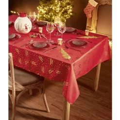 Service vaisselle rond en verre rouge transparent 18 pièces^Gifi Online