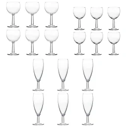 Service verre à pied ballon et flûte 18 pièces^Gifi Discount