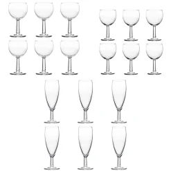 Service verre à pied ballon et flûte 18 pièces^Gifi Discount
