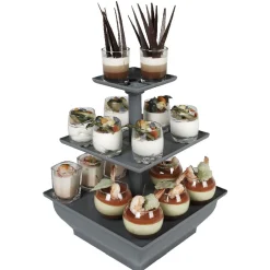 Serviteur 3 niveaux gris anthracite^Gifi Sale