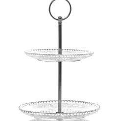 Serviteur 2 niveaux verre^Gifi Discount