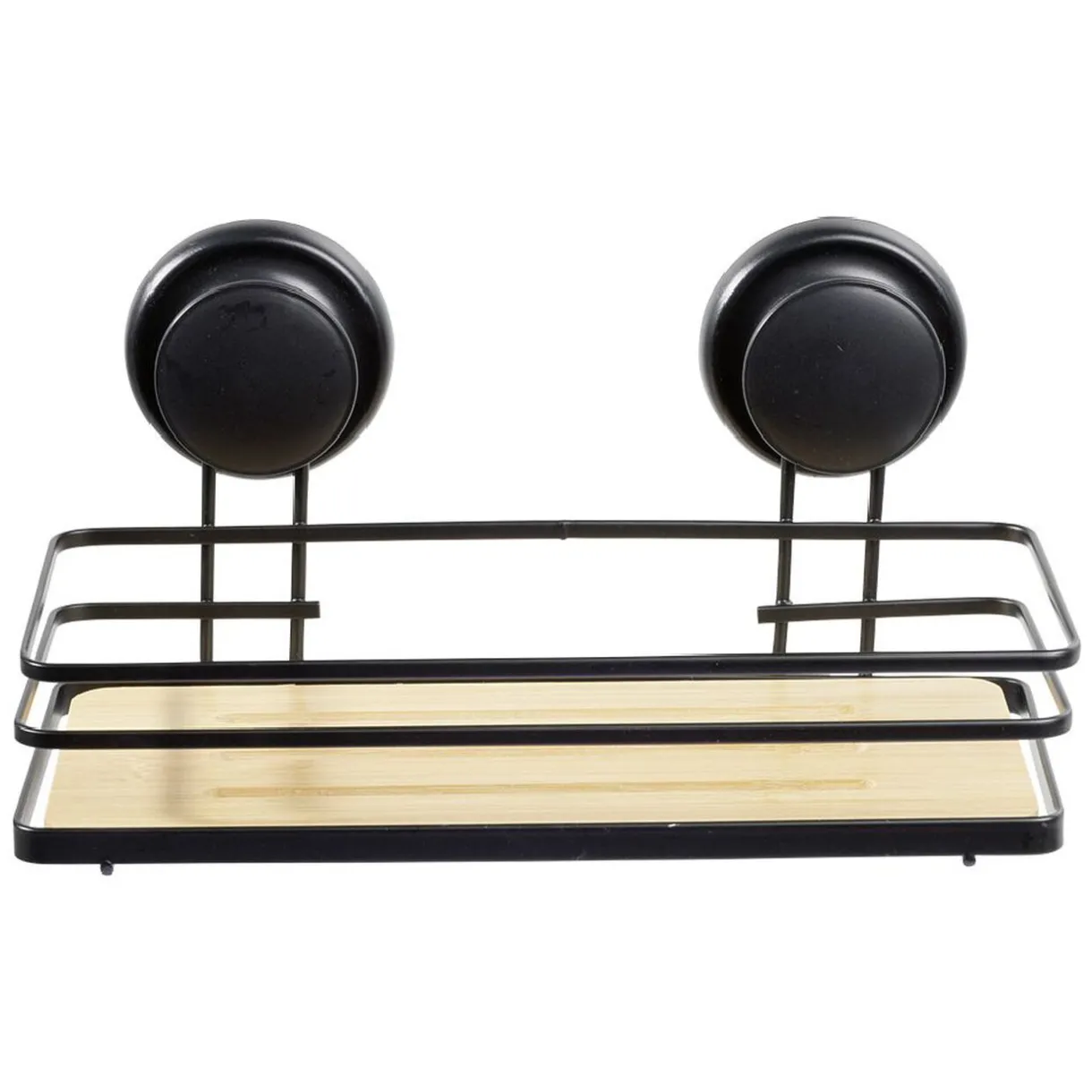 Sale Gifi Serviteur de douche métal noir bambou