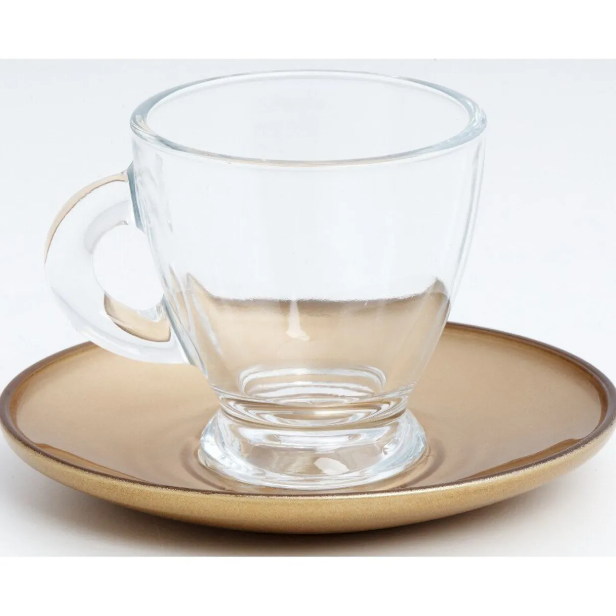 Set 6 tasses expresso nacré et doré 9 cl^Gifi