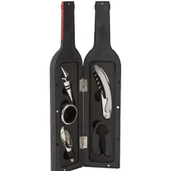 Set accessoires vin en forme de bouteille^Gifi Discount