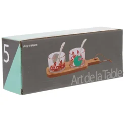 Set apéritif Aloha planche coupelle cuillère^Gifi Hot