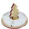 Set apéritif plateau bambou sapin Noël et coupelle x4^Gifi