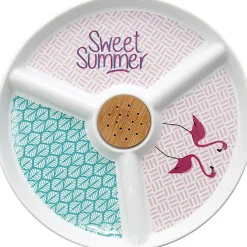 Set apéritif porcelaine design flamant rose^Gifi Best