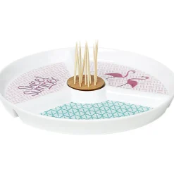 Set apéritif porcelaine design flamant rose^Gifi Best