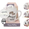 Set Cadeau tasse à thé et/ou chocolat avec sa cuillère 4 modèles^Gifi Hot
