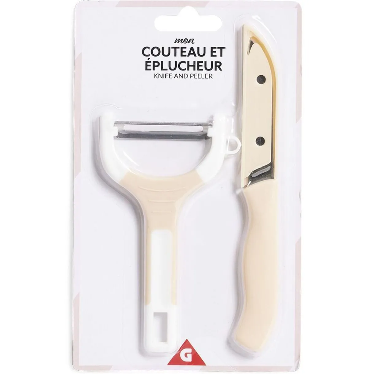 Set couteau et éplucheur inox et plastique - 3 modèles^Gifi Hot