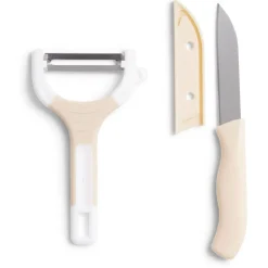 Set couteau et éplucheur inox et plastique - 3 modèles^Gifi Hot