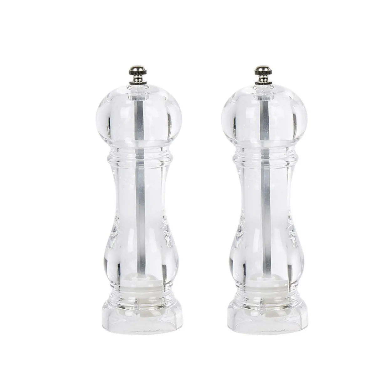 Set de 2 moulins poivre et sel gris transparent^Gifi Clearance
